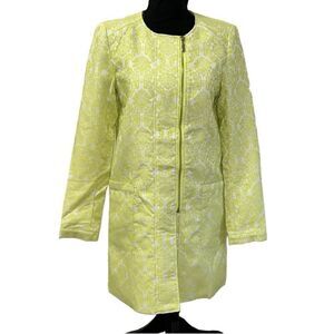 Lucy & Co Yellow Floral Print Jacket(Size M)